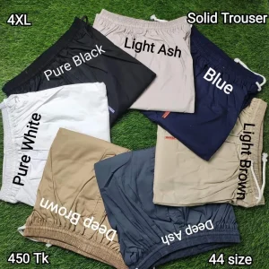 Big Size 4XL Solid Trouser