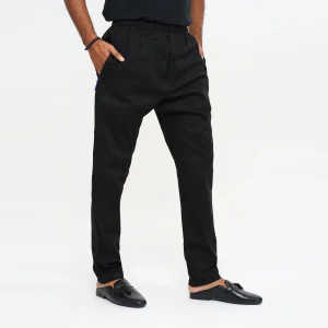 Slim Fit Pure Black Trouser